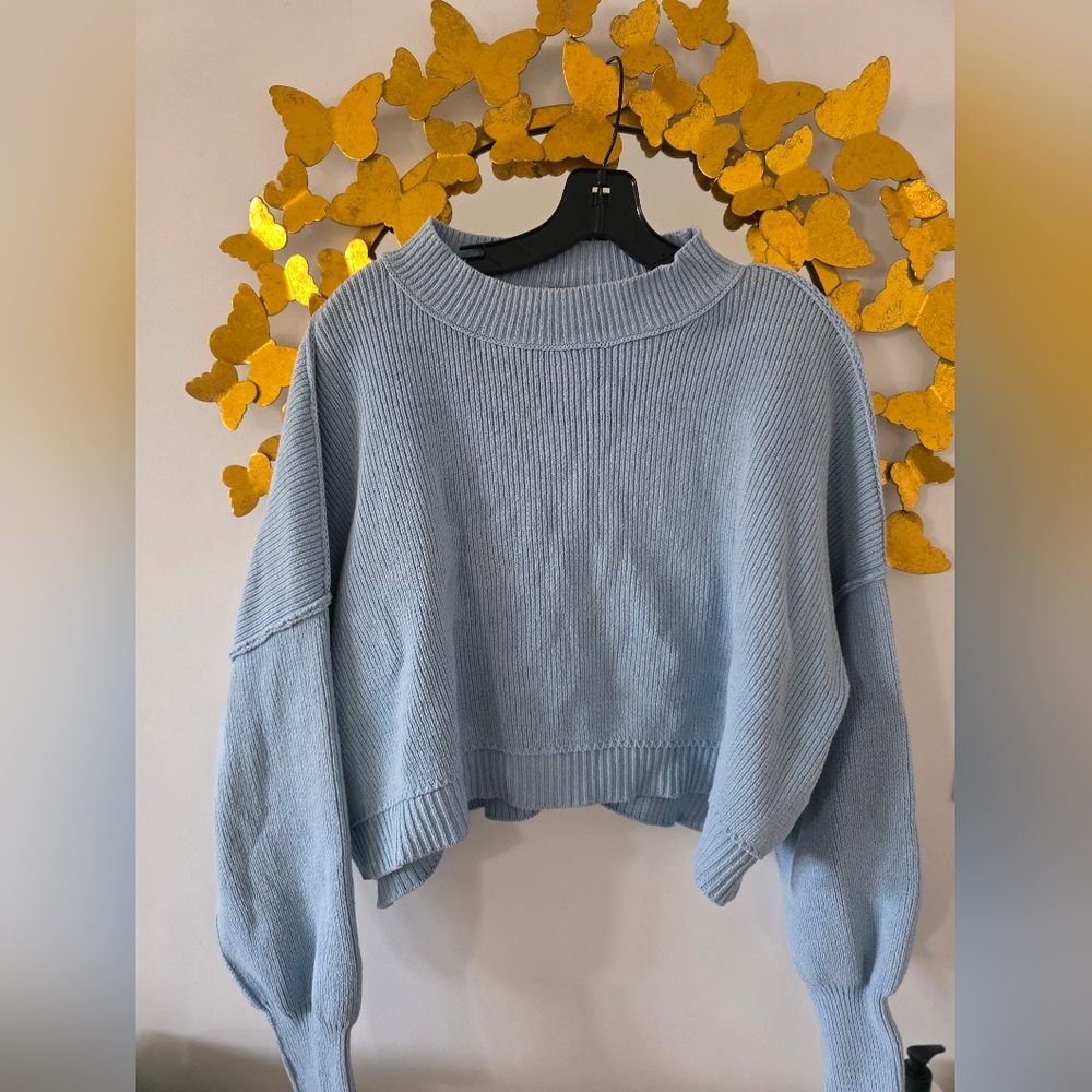 Free People Light Blue Sweater